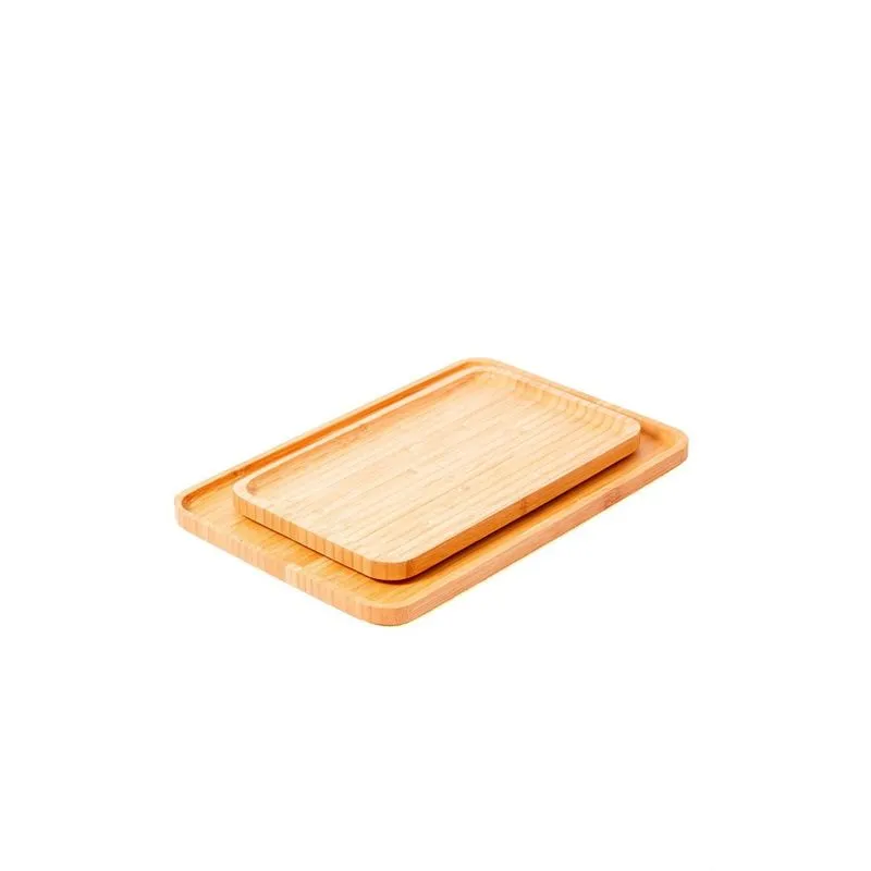 Bandeja Organizadora Em Bambu Retangular 30 X 20 Cm