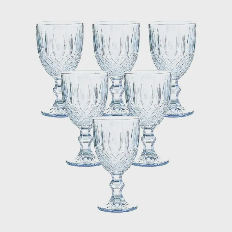 Taças em Vidro Lumini Transparente Espelhada 360ml - Casambiente