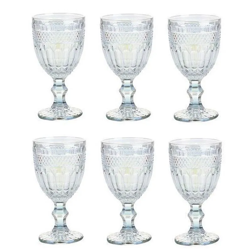 Jogo 6 Taças Barroco Transparente 350Ml - Casambiente