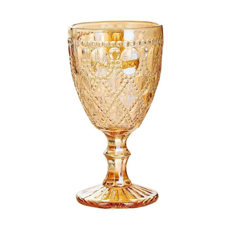 Taças de Vidro Royal Âmbar Espelhada 350ml - Casambiente
