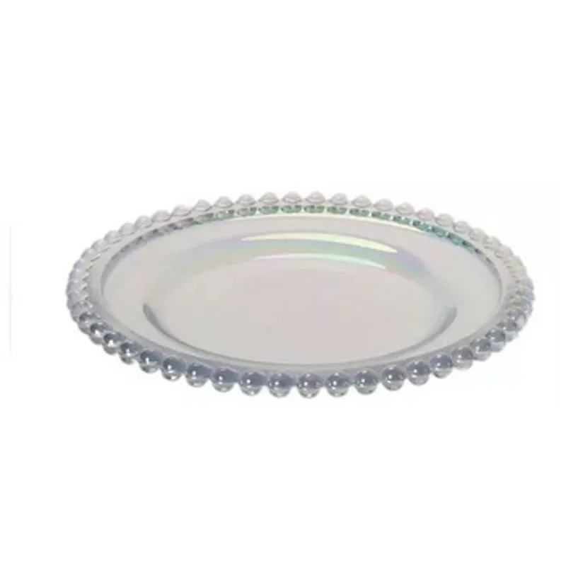 Prato Fundo 21cm Pearl Transparente - Casa Ambiente
