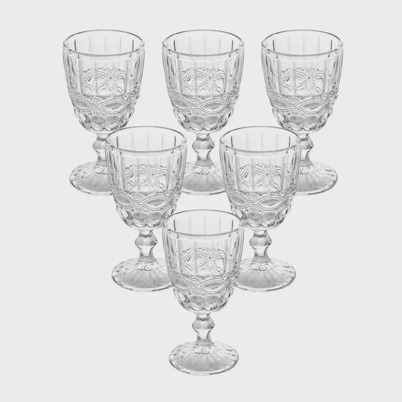 Jogo de Taças de Vidro Transparente Madrid 360ml 6 peças - Casambiente TCVI102