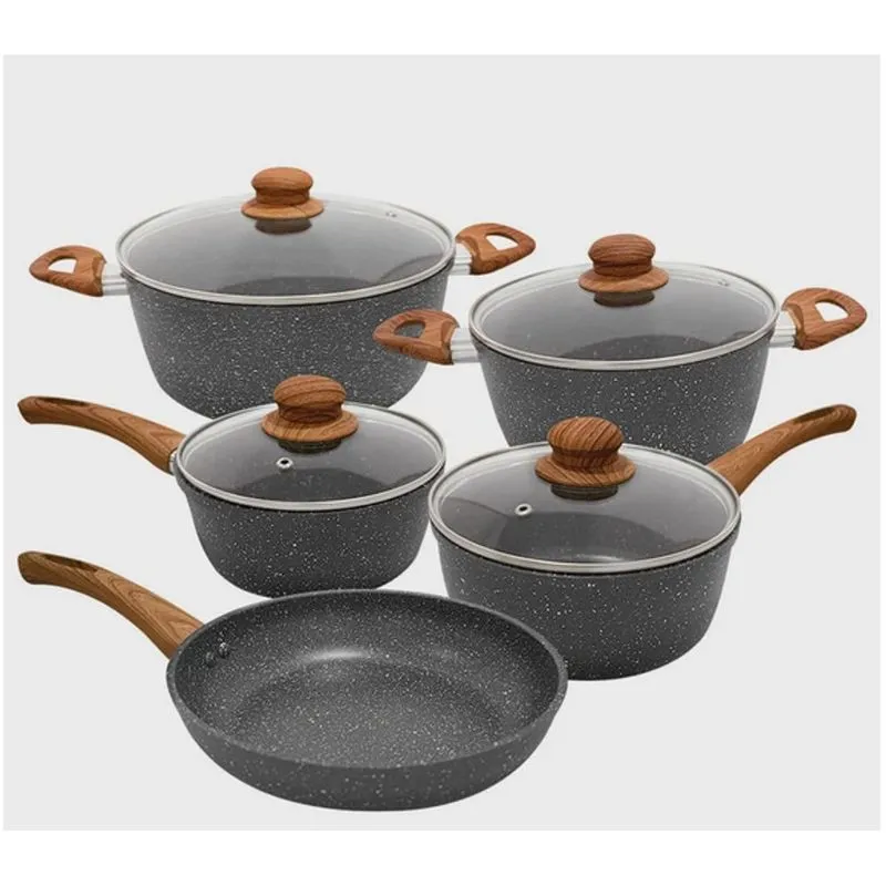 Conjunto Com 5 Panelas Com Fundo De Indução Gray - Casa Ambiente