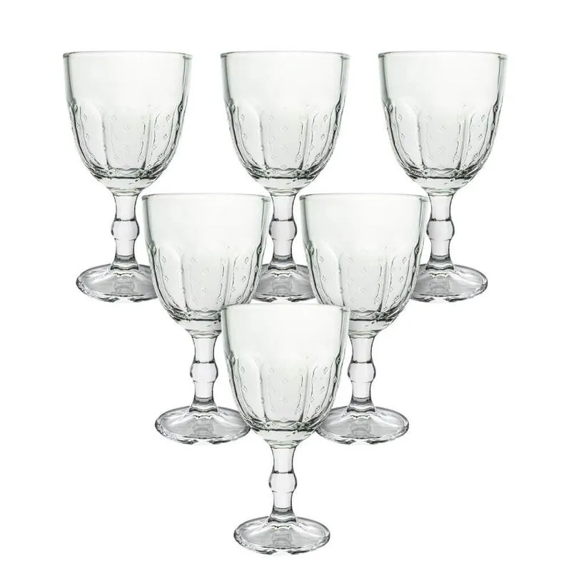 Taças de Vidro 300ml 6 peças Trevo Transparente - Casambiente