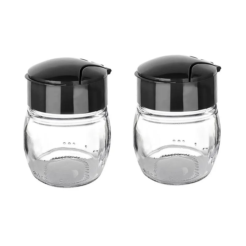 Saleiro e Pimenteiro Casambiente de Vidro com Tampa 80ml