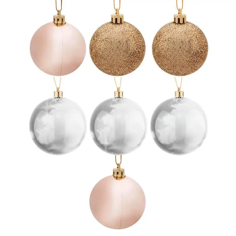 Bolas De Natal Champagne 3cm 7 Peças - Casambiente Natal313