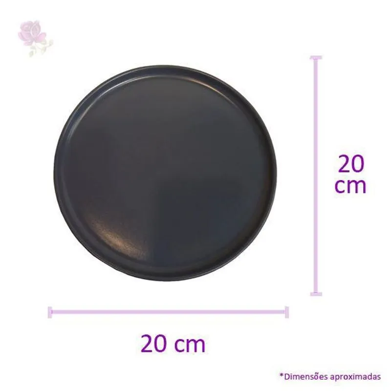 Prato Sobremesa Azul 20Cm - Casambiente