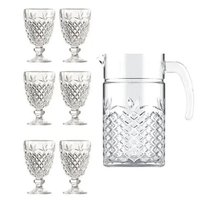 Conjunto Jarra 1, 2l C 6 Taças 200ml Monza