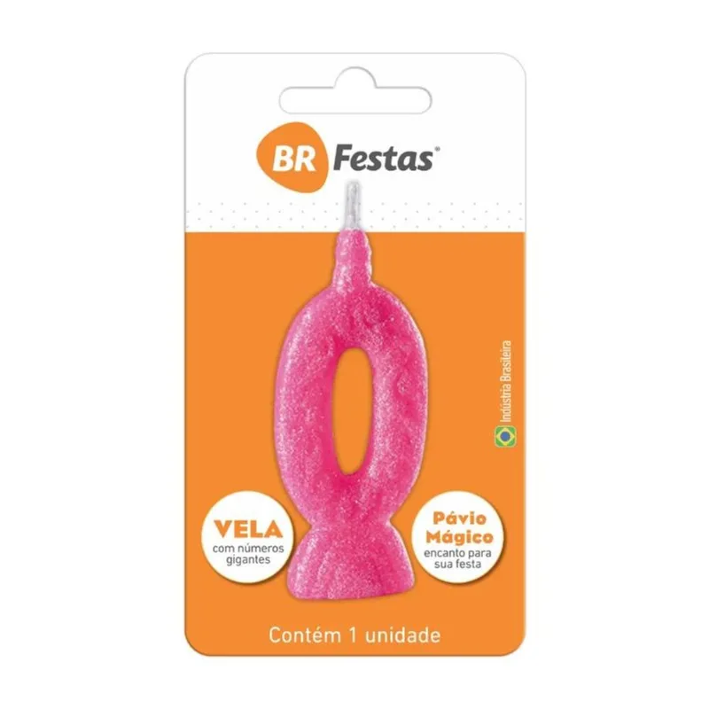 VELA BR FESTAS SUPER N°0 ROSA