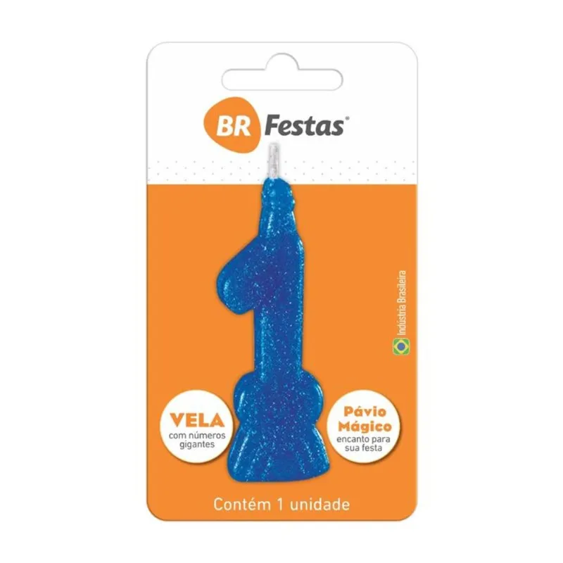 VELA BR FESTAS SUPER N°1 AZUL