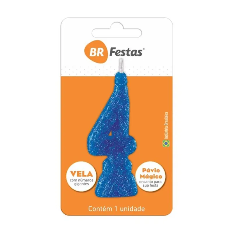 VELA BR FESTAS SUPER N°4 AZUL