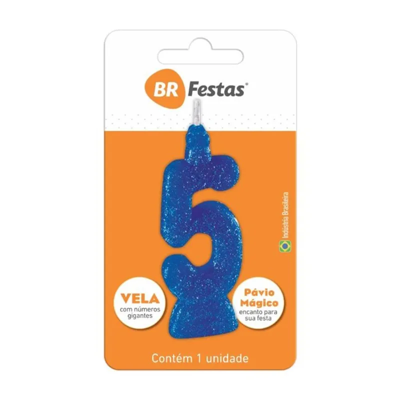 VELA BR FESTAS SUPER N°5 AZUL