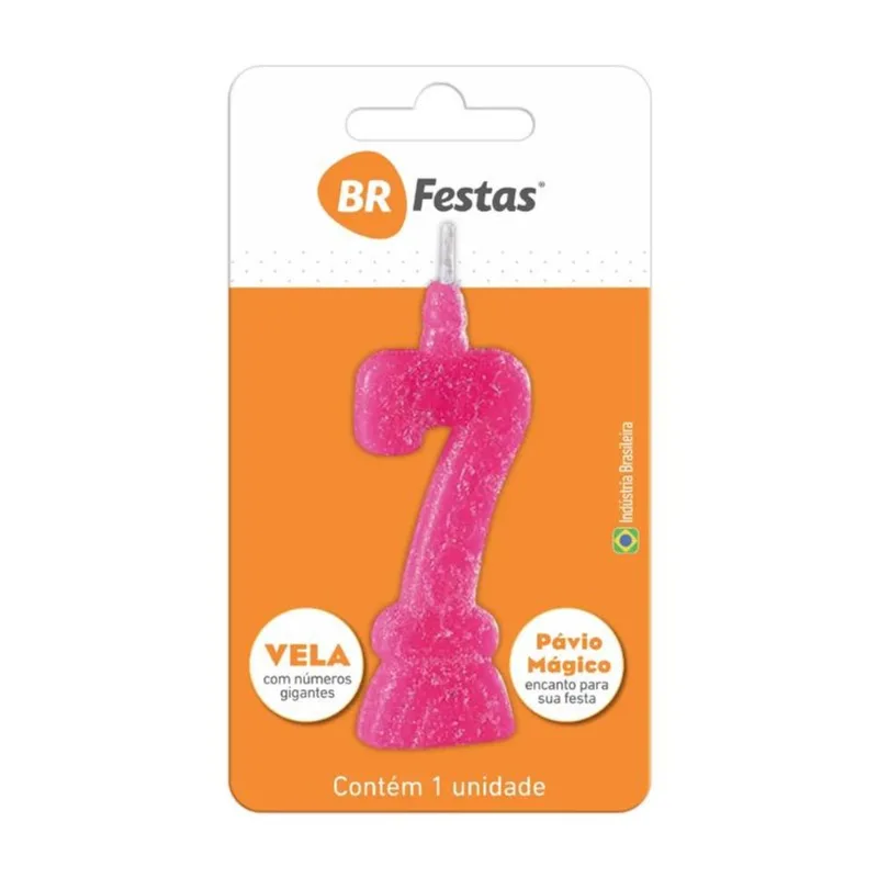 VELA BR FESTAS SUPER N°7 ROSA