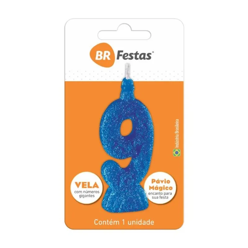 VELA BR FESTAS SUPER N°9 AZUL