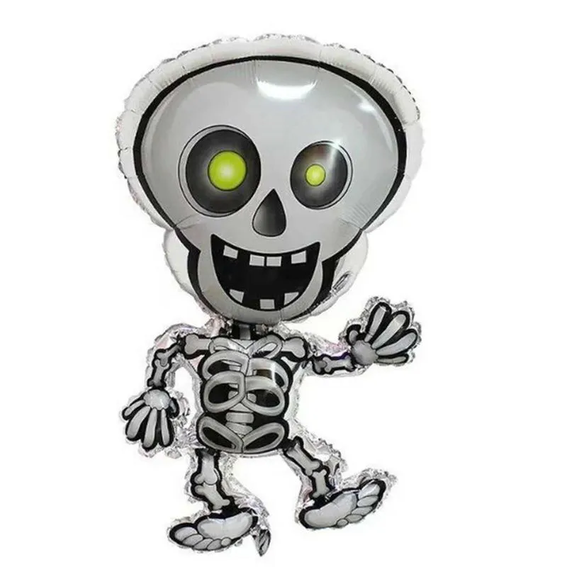 Balão metalizado halloween (esqueleto) - 82 cm - 1 unidade