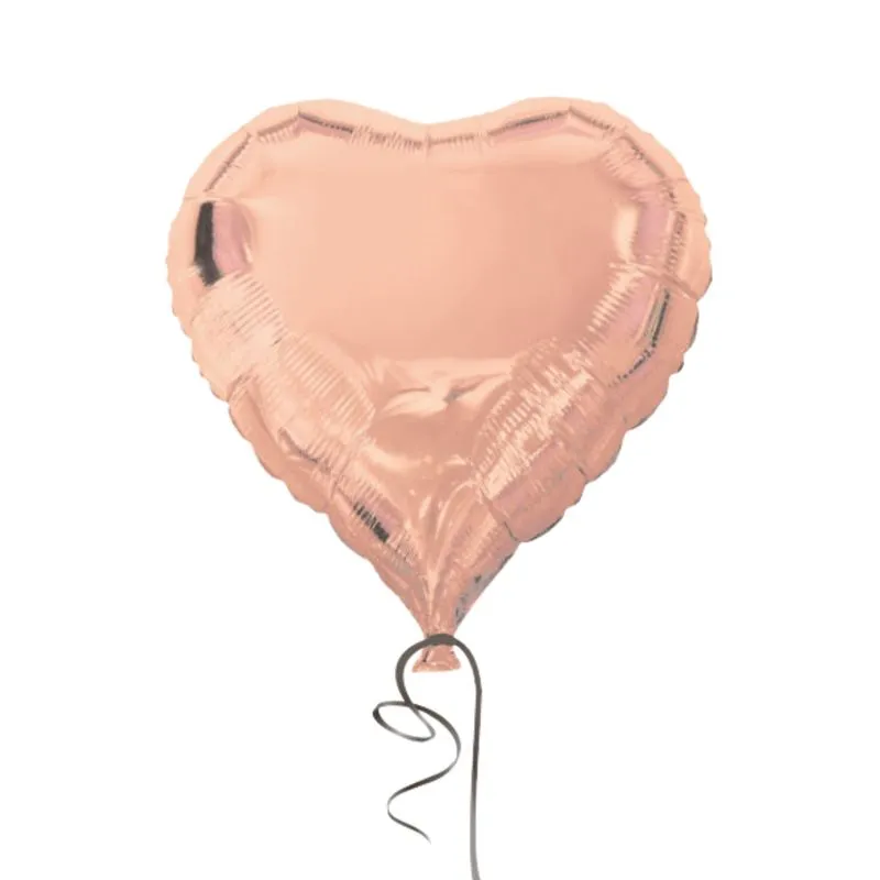 Balão Coração Metalizado Rose Gold 18" / 45cm Starlux