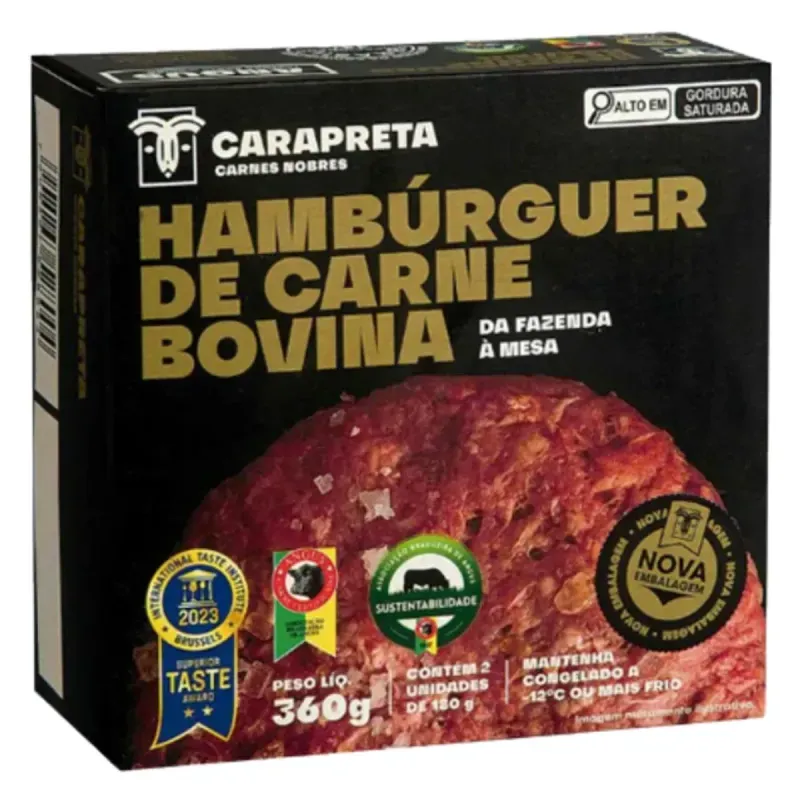 Hamburguer Bovino Carapreta Congelado 360g