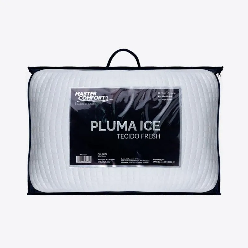 Travesseiro Antialérgico Pluma Ice Master Comfort Branco