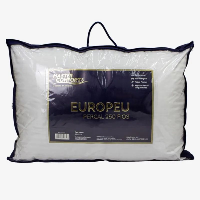 Travesseiro Master Comfort Europeu 250 Fios Hipoalergênico