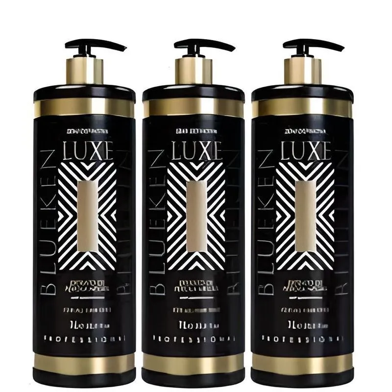 Kit 3 Escova Progressiva Luxe Semi Definitiva 1litro Blueken