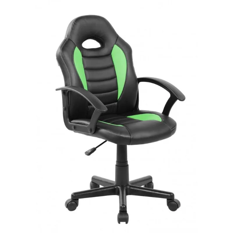 Cadeira Gamer Giratória Verde e Preta Kids - at. Home
