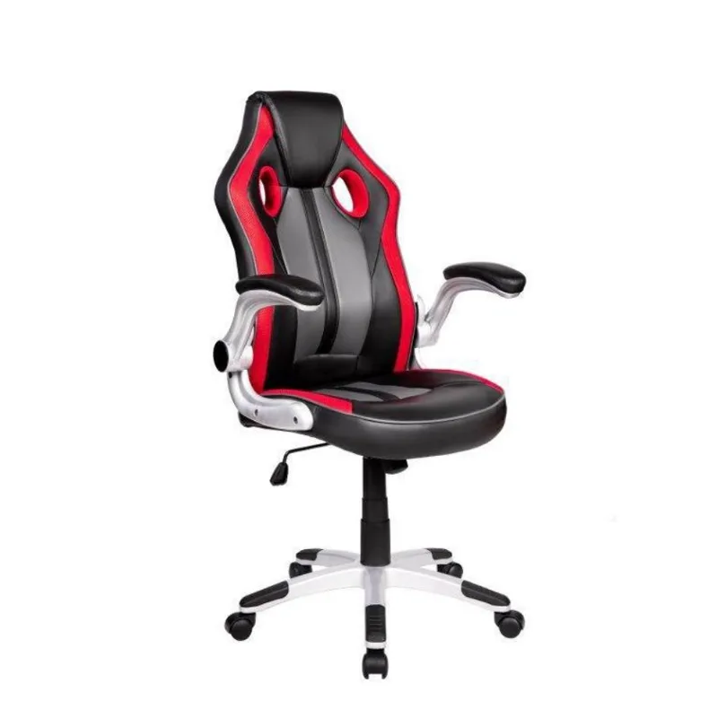 Cadeira Gamer Giratória Preta, Vermelha e Cinza Squad - at. Home