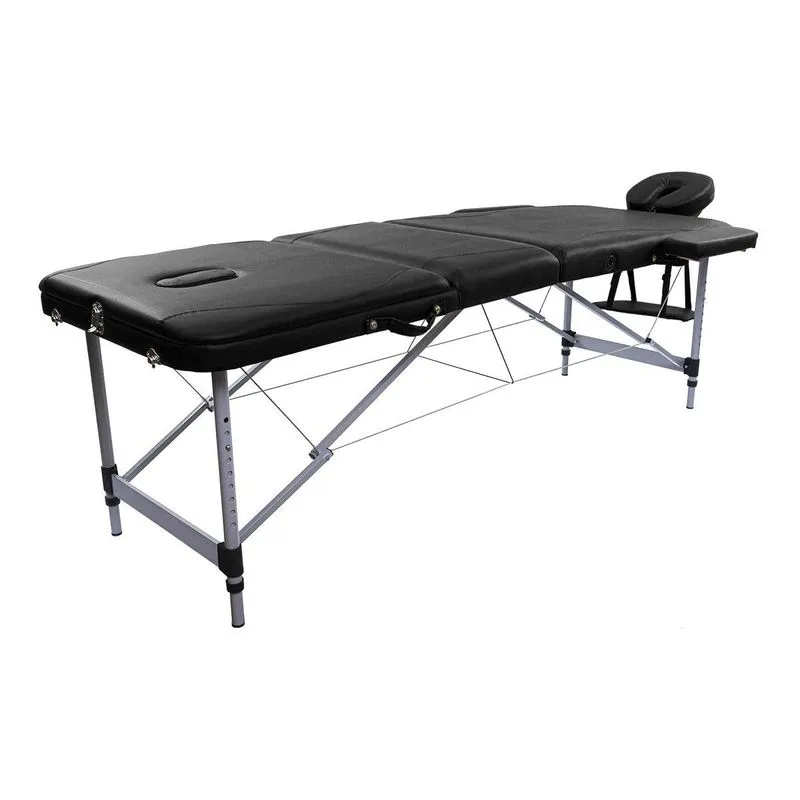Maca Portátil Dobrável e Reclinável Pelegrin PEL-5533 em Couro PU Preta