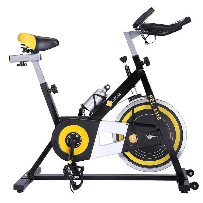 Bike Spinning Racing Profissional Pelegrin PEL-2310 Preta e Amarela
