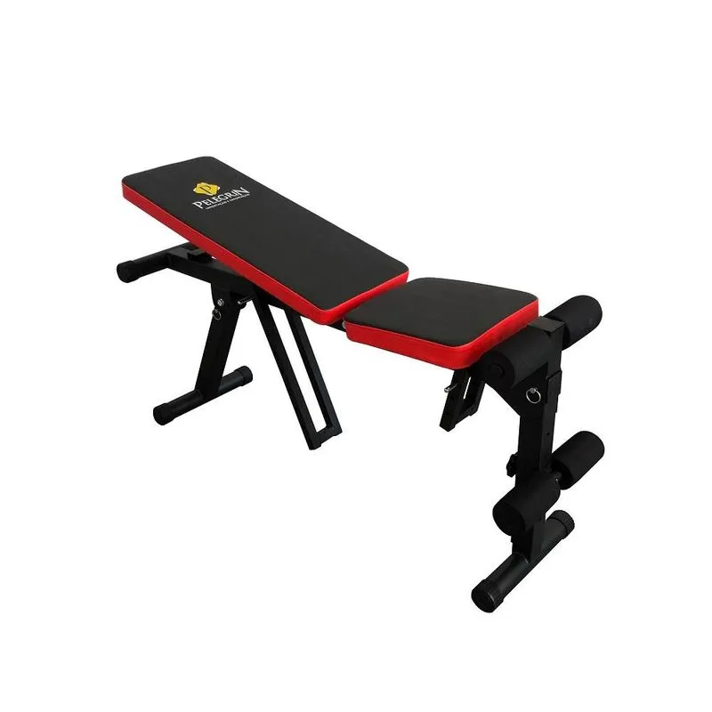 Banco Prancha Abdominal Inclinável Pelegrin Pel-fit38 Preto E Vermelho