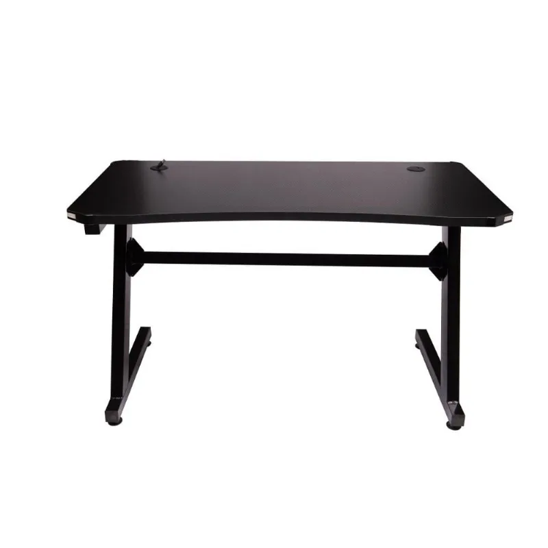 Mesa Gamer LED Pelegrin PEL-007P Preta Metal e mdf