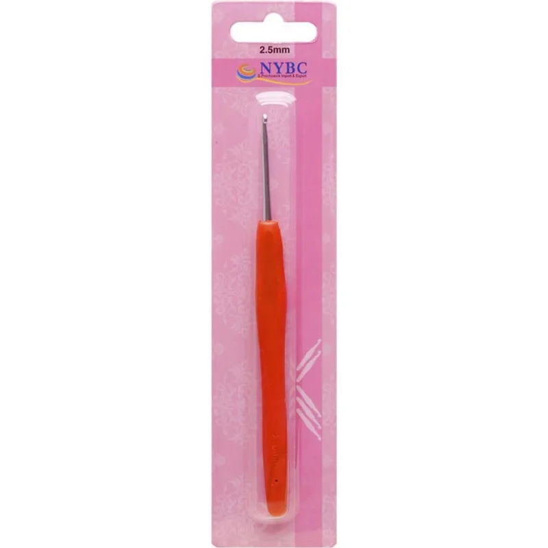 Agulha Para Croche Tam.2,5mm Cabo Silicone Vermel
