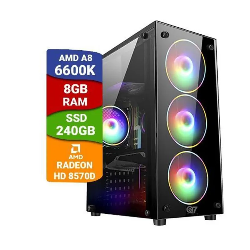 Pc Gamer Amd A8 6600K 16Gb Radeon Hd8570D Ssd 480Gb