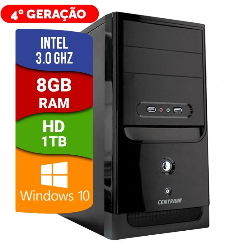 Computador Intel 3.0 8Gb Hd 1Tb Desktop