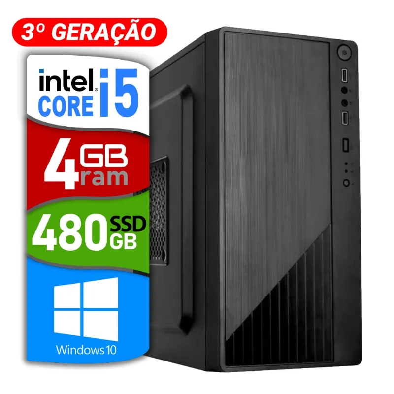 Computador Intel i5 3470 4Gb Ssd 480Gb