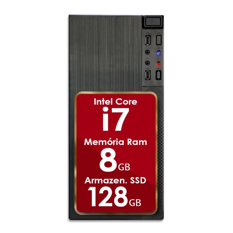 Computador Intel Core i7 8GB ssd 128GB 4 Núcleos Super Turbo Pc Hdmi Strong Tech