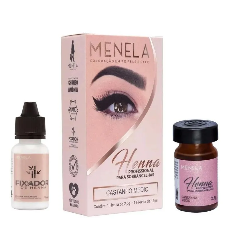 Menela Henna Sobrancelha Designer Profissional Com Fixador C