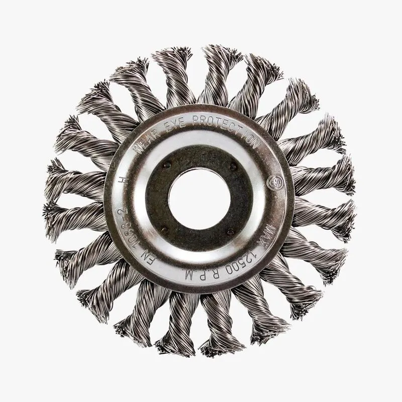 Escova Circular Trançada Pequi 115mm X 13mm De Aço Inox