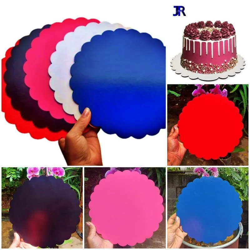 Tabuleiro De Bolo Coloridos 20cm Em Mdf 3mm 20 Unidades.