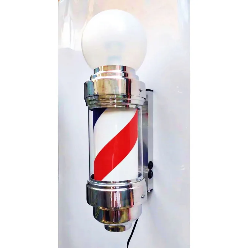 Barber Pole Giratório 50Cm Voltagem bivolt + brinde - Pequi
