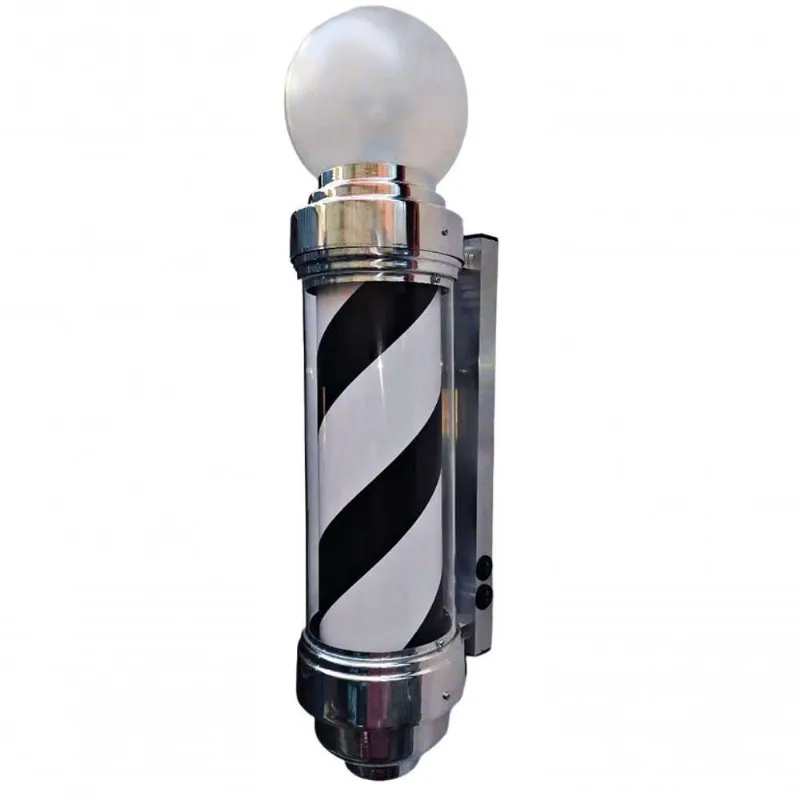 Barber Pole Giratório 60cm Voltagem Bivolt Preto. - Pequi