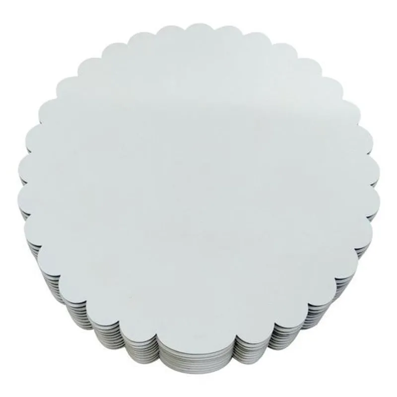 Cake Board Tabuleiro 25cm Para Bolo Em Mdf 3mm 10 Unidades.