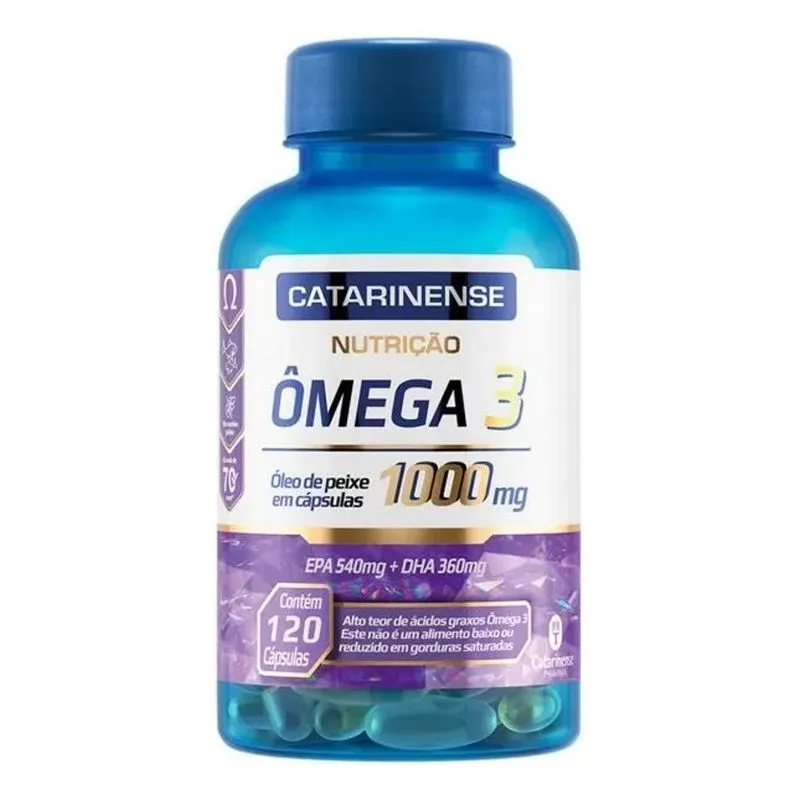 3x Ômega 3 1000mg 120 Caps 100% - Catarinense Pharm