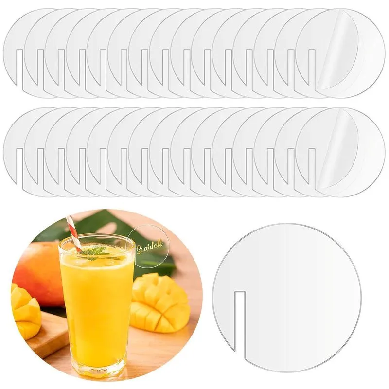 Marcador De Taças Copos Identificador Drinks De Acrilico 20u