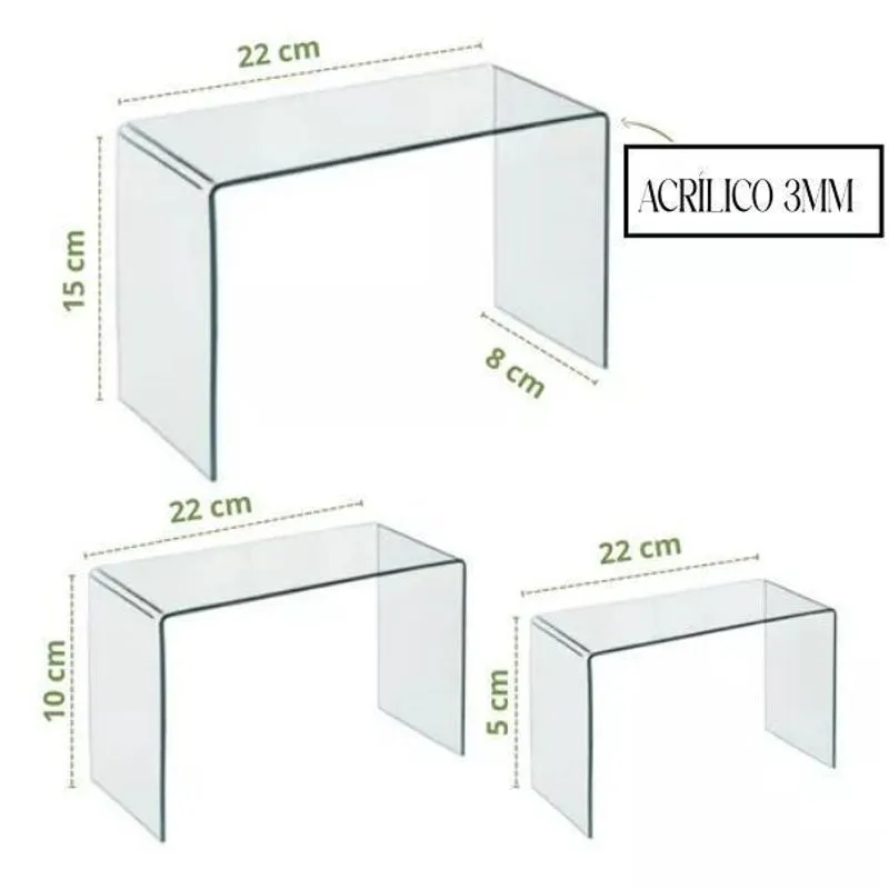 Display De Vitrine Em Acrílico 3mm P/sapato E Etc Kit 9 Uni.