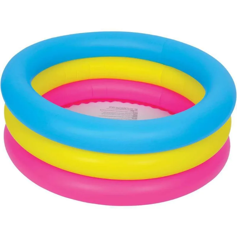 Piscina Inflável 3 Anéis 80L Colors 25X61Cm