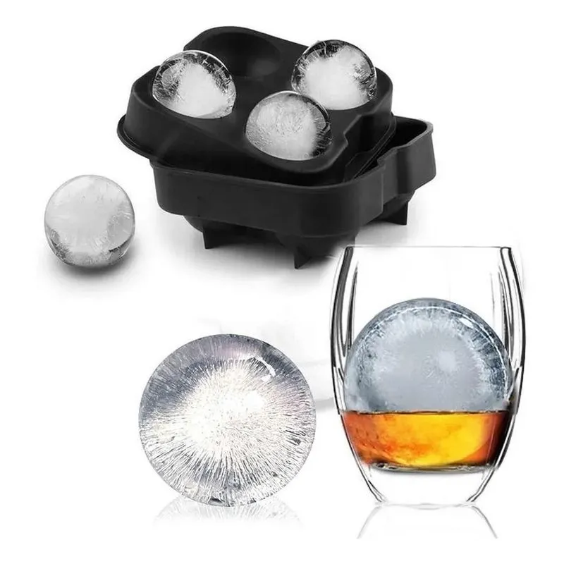 Forma Gelo Silicone Esfera Grande Redonda Whisky Drink Bar