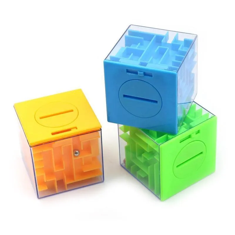 Cofre Cubo Mágico 3d Labirinto Puzzle - Cofrinho