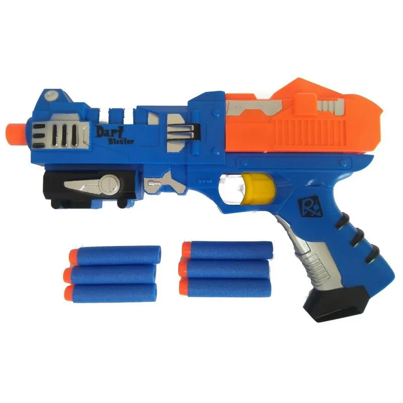 Lançador De Dardos Nerf Dart Blaster Azul Com 6 Munições