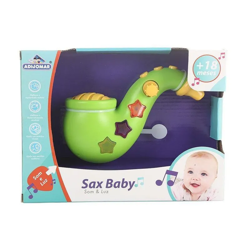 Saxofone Baby Musical Com Luz E Som - Adijomar