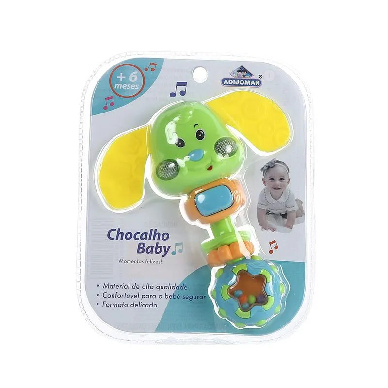 Chocalho Baby Cachorro Com Som E Luz Colorido Adijomar